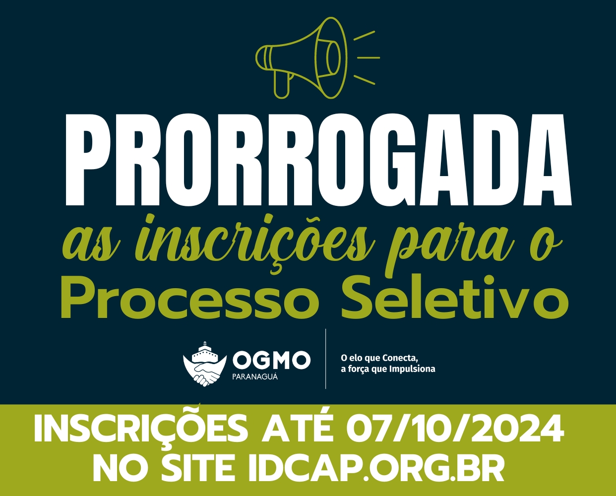 Prorrogada as inscrições